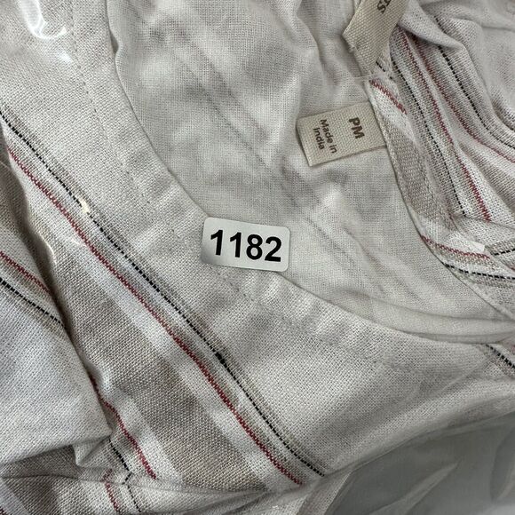 Soft Surroundings Dress Womens Medium Petite Ivory Equinox Linen Beach Neutral - Picture 15 of 15